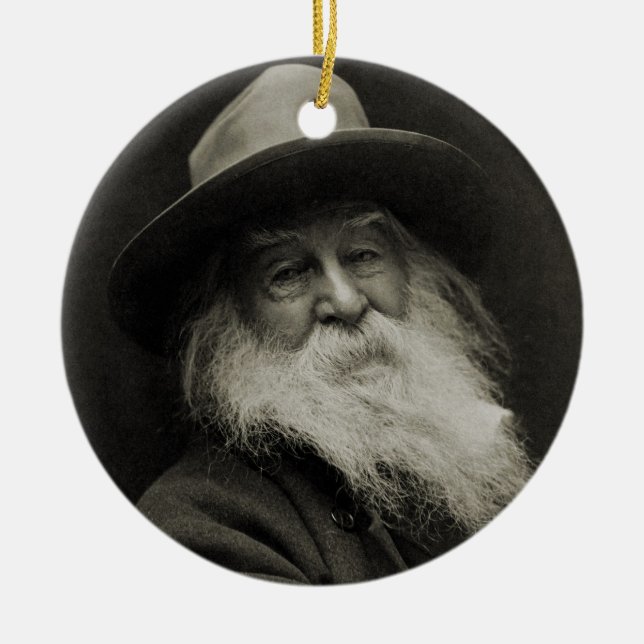 Ornement Rond En Céramique Le poète riant Walt Whitman de philosophe (Devant)