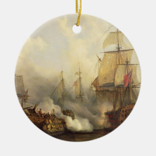 Ornement Rond En Céramique Le Redoutable chez Trafalgar, le 21 octobre 1805
