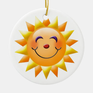 Ornement Rond En Céramique le soleil