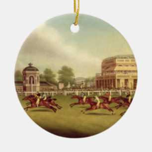 Ornement Rond En Céramique Le St Leger de Doncaster de 1812 - la finition