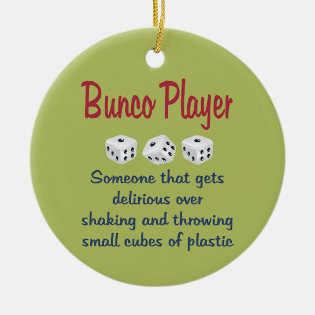 Ornement Rond En Céramique Lecteur Bunco - Définition (Devant)