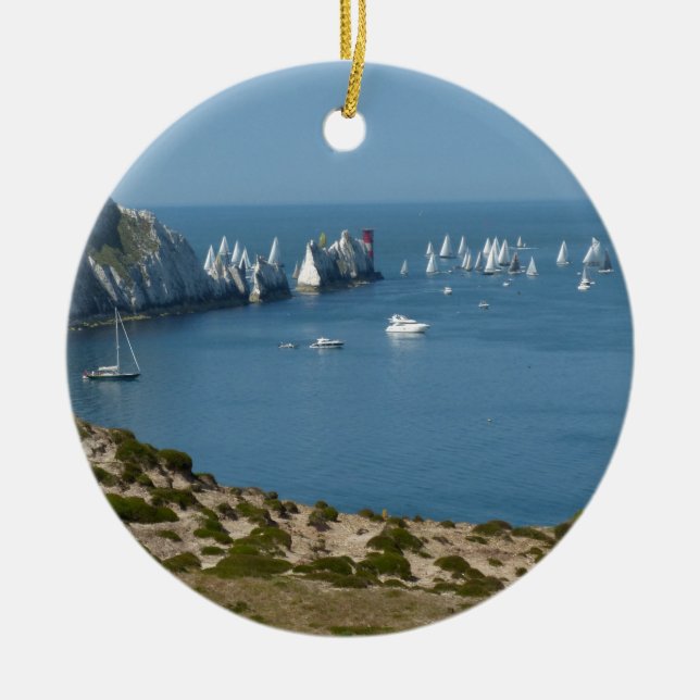 Ornement Rond En Céramique Les aiguilles (Devant)