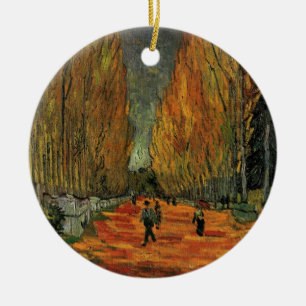 Ornement Rond En Céramique Les Alyscamps (cimetière) par Vincent van Gogh