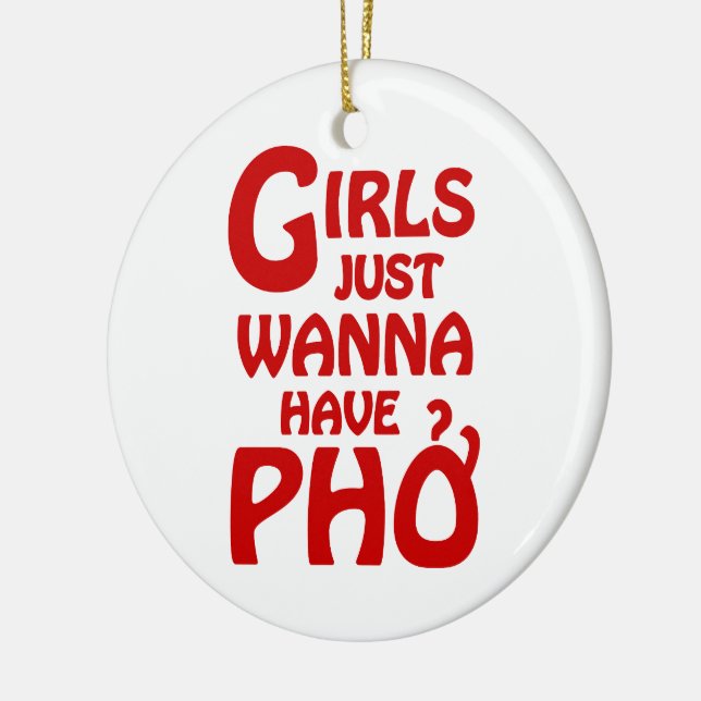Ornement Rond En Céramique Les Filles Voulaient Juste Avoir Des Phnomes (Gauche)