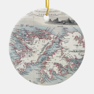 Ornement Rond En Céramique Les Îles Falkland et le Patagonia, d'une série de