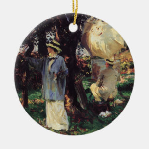 Ornement Rond En Céramique Les Sketchers de John Singer Sargent