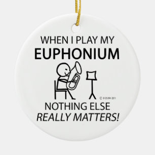Ornement Rond En Céramique L'euphonium rien d'autre importe
