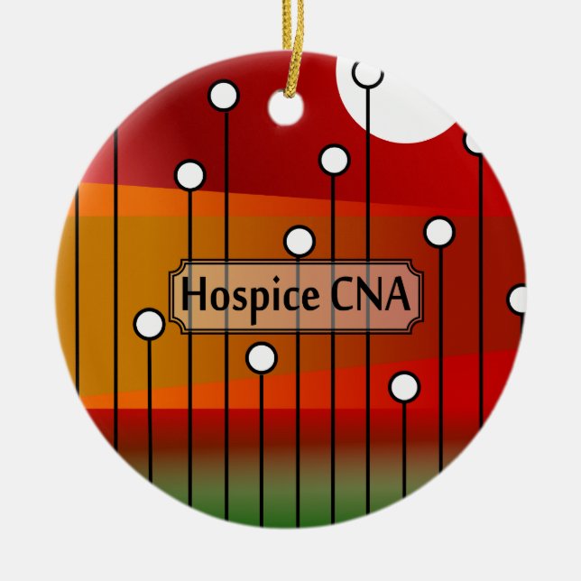Ornement Rond En Céramique L'hospice PEUT assistant de soins (Devant)
