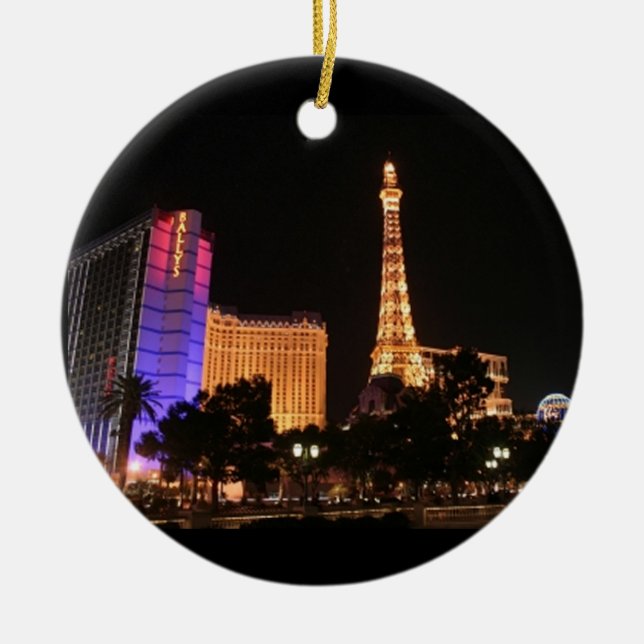 Ornement Rond En Céramique Ligne de Las Vegas (Devant)