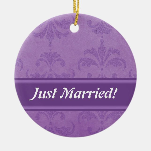 Ornement Rond En Céramique Lilac Damask (Devant)