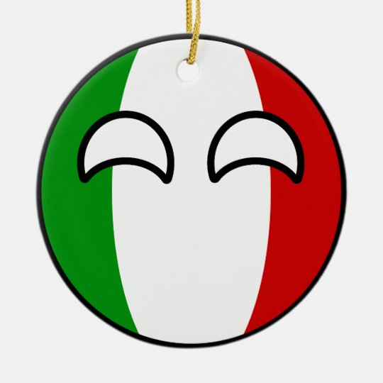 Ornement Rond En Ceramique L Italie Geeky Tendante Drole Countryball Zazzle Ca