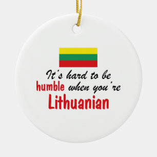 Ornement Rond En Céramique Lithuanien humble
