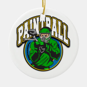 Ornement Rond En Céramique Logo de Paintball