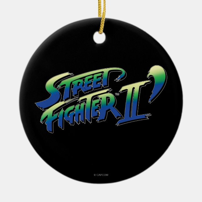 Ornement Rond En Céramique Logo de Street Fighter II (Devant)