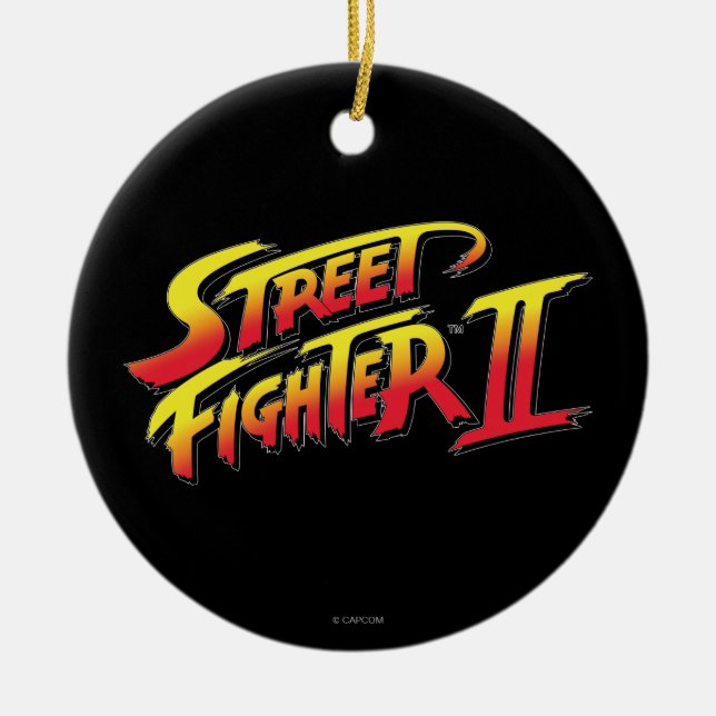 Ornement Rond En Céramique Logo de Street Fighter II (Devant)