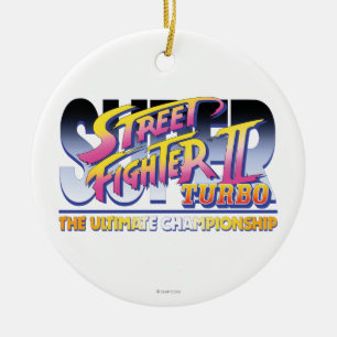 Ornement Rond En Céramique Logo de Street Fighter II Turbo UC