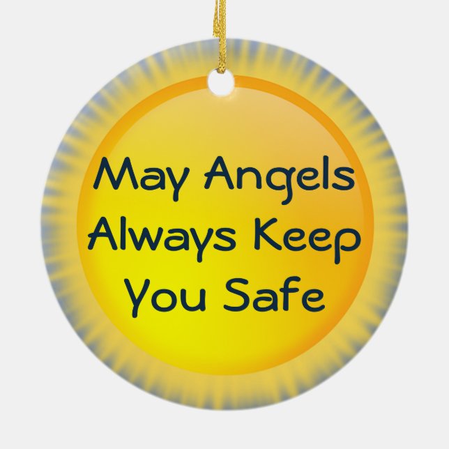 Ornement Rond En Céramique L'ornement DE SES ANGELS (Dos)