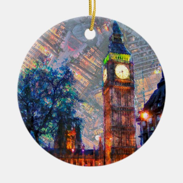 Ornement Rond En Céramique L'ornement du cercle - Big Ben (Devant)
