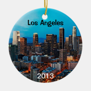 Ornement Rond En Céramique Los Angeles Keepsaké