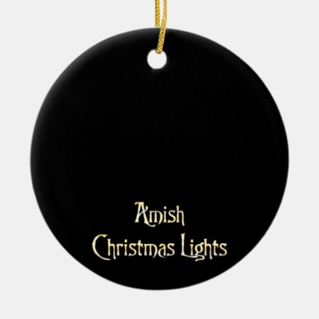 Ornement Rond En Céramique Lumières de Noël amish (Devant)