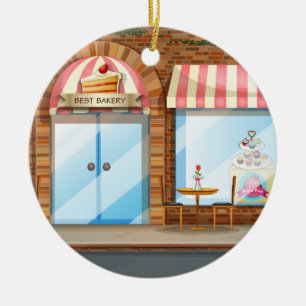 Ornement Rond En Céramique Magasin de boulangerie