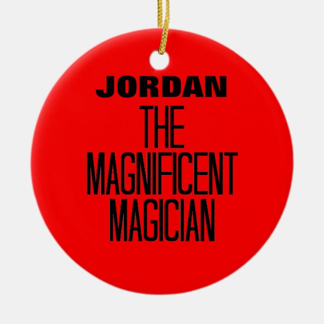Ornement Rond En Céramique Magnifique Magicien (Devant)