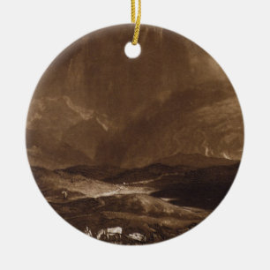 Ornement Rond En Céramique Marais de tourbe de Joseph Mallord William Turner