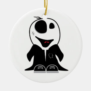 Ornement Rond En Céramique mec petit zombie mignon original