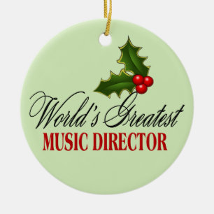 Ornement Rond En Céramique Meilleur directeur musical du monde