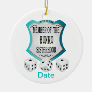 Ornement Rond En Céramique Membre de la fraternité de Bunko