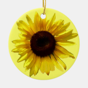 Ornement Rond En Céramique Mémorial des tournesols