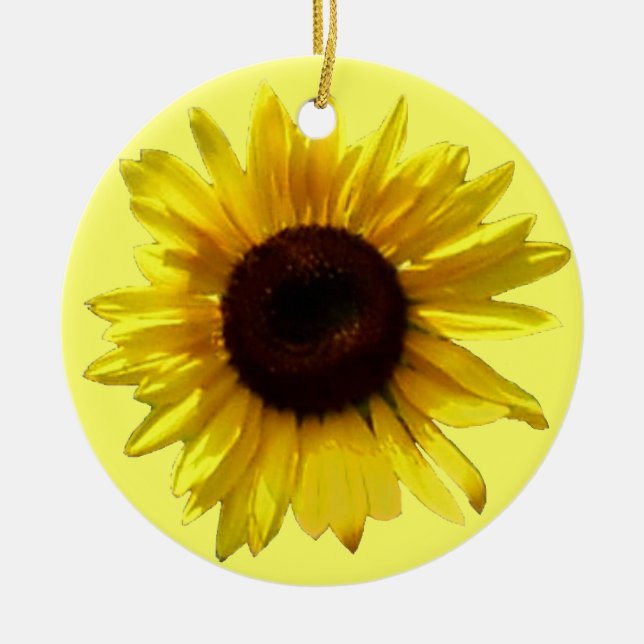 Ornement Rond En Céramique Mémorial des tournesols (Devant)