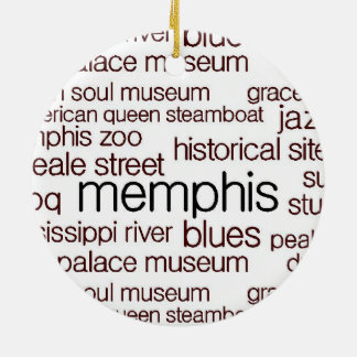 Ornement Rond En Céramique Memphis en Brown