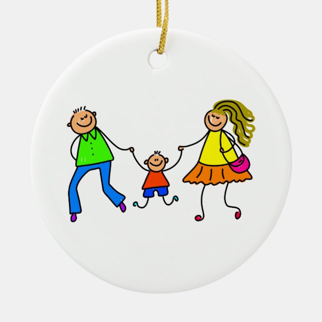 Ornement Rond En Céramique Mes parents (Devant)