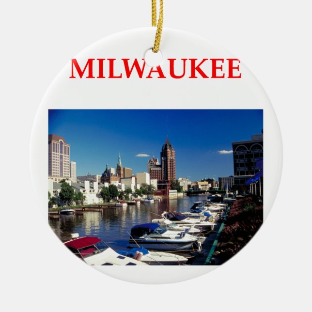 Ornement Rond En Céramique milwaukee (Devant)