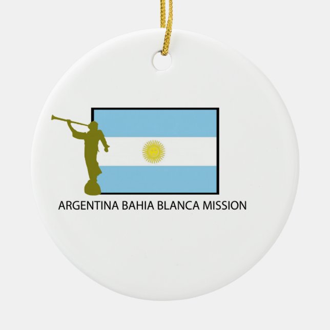 Ornement Rond En Céramique Mission de Blanca de l'Argentine Bahia (Devant)