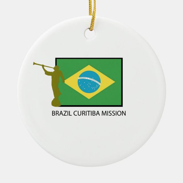 ORNEMENT ROND EN CÉRAMIQUE MISSION LDS DU BRÉSIL CURITIBA (Devant)