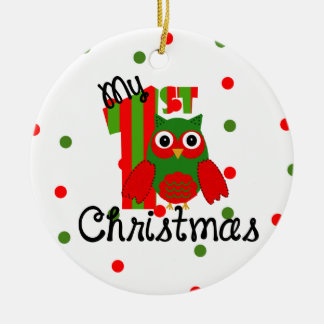 Ornement Rond En Céramique Mon premier Noël