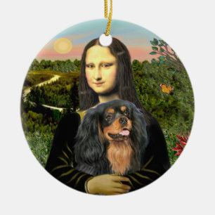 Ornement Rond En Céramique Mona Lisa - Cavalier (noir/marron)