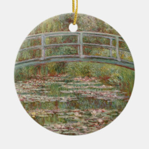 Ornement Rond En Céramique Monet Pont Japonais Giverney