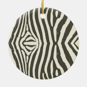Ornement Rond En Céramique Motif Poster de animal Zebra Stripe