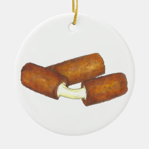 Ornement Rond En Céramique Mozzarella Fromage Sticks Poignée Alimentation Ali