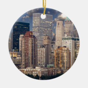 Ornement Rond En Céramique New York City Manhattan