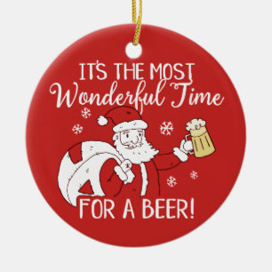 Ornement Rond En Céramique Noël la plupart de temps merveilleux pour une