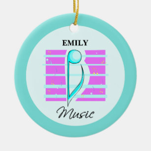 Ornement Rond En Céramique Note de félicitations, Performance musicale