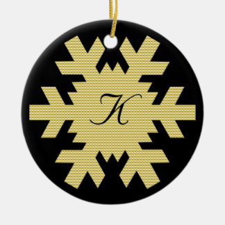 Ornement Rond En Céramique "Notre premier Noël" - avec les noms et le monogra