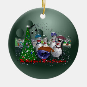 Ornement Rond En Céramique Nous vous souhaitons un Joyeux Noël