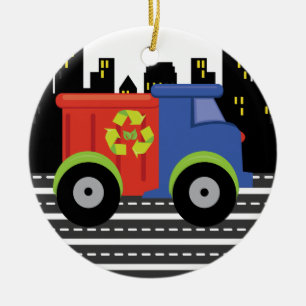 Ornement Rond En Céramique Occupations - Waste Disposal - Garbage - Recycled