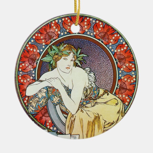 Ornement Rond En Céramique Oeuvre de déesse (Devant)