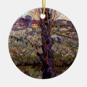 Ornement Rond En Céramique Orchard in Blossom, Arles by Vincent van Gogh